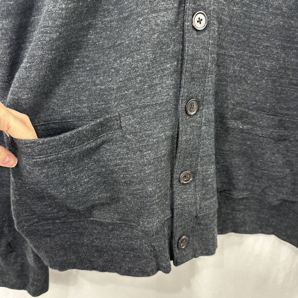 Polo Ralph Lauren Mens Charcoal Double-Knit Shawl Collar Jersey Cardigan Size L - Picture 6 of 10
